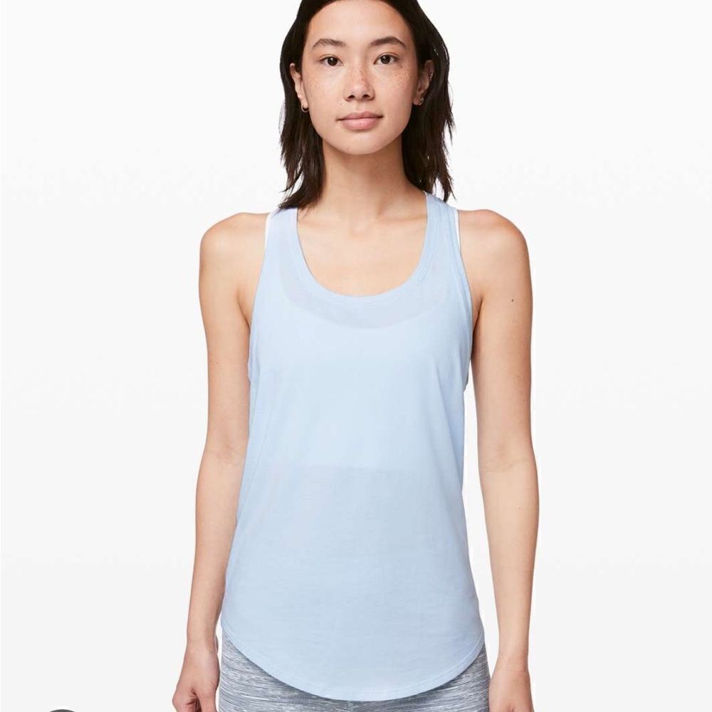 EUC Lululemon Love tank top racerback light blue 8 10